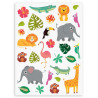 Gommettes jungle, 1,7 à 7,2 cm x 56 pcs