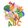 Stickers alphabet mousse pailletée 2,5 x
