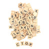 Lettres carrées bois alphabet intelligen