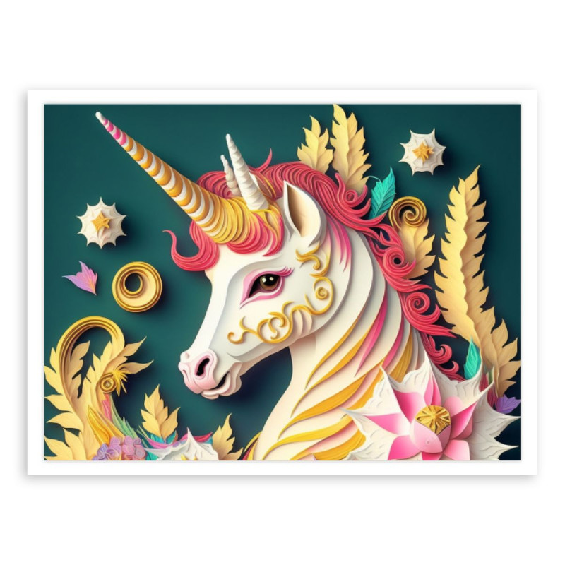 Kit diamond painting licorne vintage 40x Kit diamond painting licorne vintage 40x