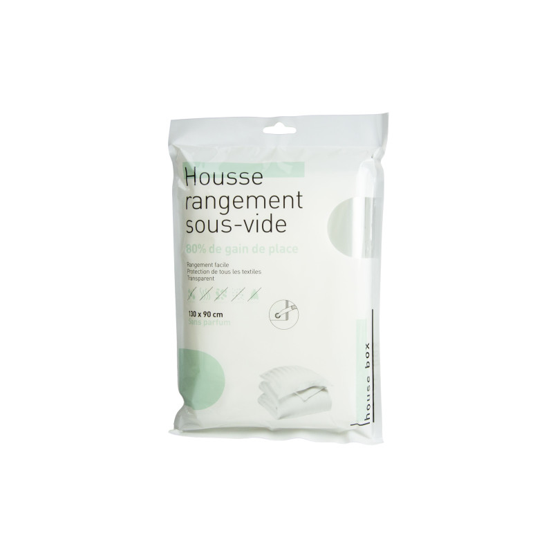 Housse de Rangement Sous Vide 130x90 cm - 80% Gain de Place Housse de Rangement Sous Vide 130x90 cm - 80% Gain de Place