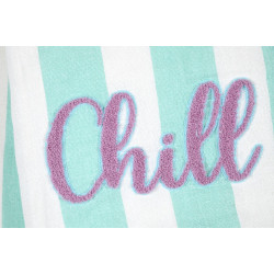 PLAID FOUTA COOLVIBES VERT 100X150