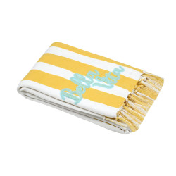 PLAID FOUTA COOLVIBES JAUNE 100X150