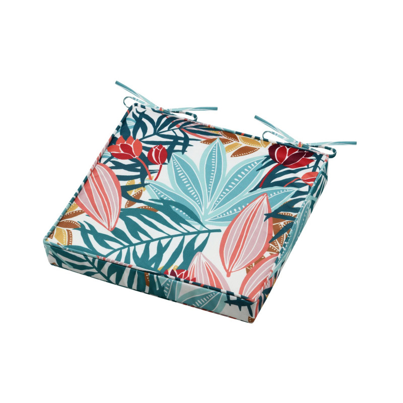 Galette de Chaise d'extérieur Hoya Multicolore 40x40x5 cm - Motif Feuillage Galette de Chaise d'extérieur Hoya Multicolore 40x40x5 cm - Motif Feuillage