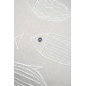 Coussin Décoratif Azuria Naturel 35x60 cm - Motif Poissons