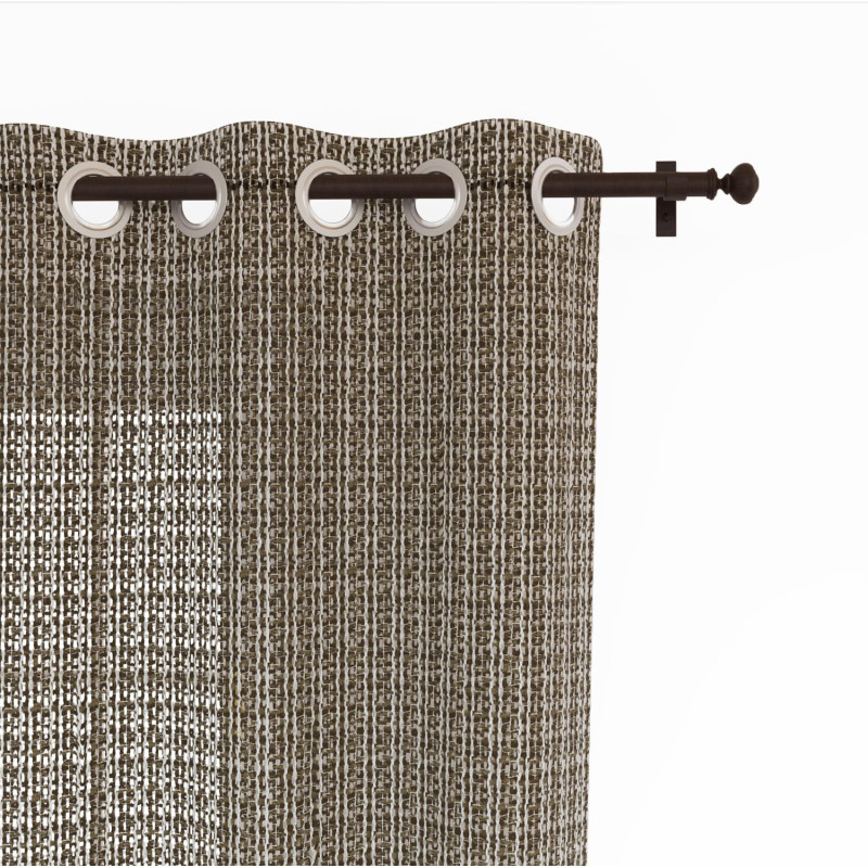 Voile Arthur Marron 135x250 cm - 100% Polyester Voile Arthur Marron 135x250 cm - 100% Polyester