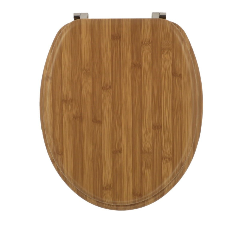 ABATTANT WC BOIS BAMBOU ATTACHES ACIER I ABATTANT WC BOIS BAMBOU ATTACHES ACIER I