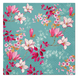 SERV. X20 EN PAPIER MAGNOLIAS 33X33CM