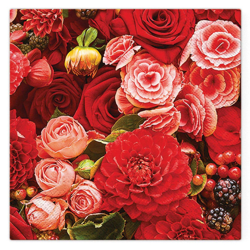 SERV. X20 EN PAPIER BOUQUET RGE 33X33CM