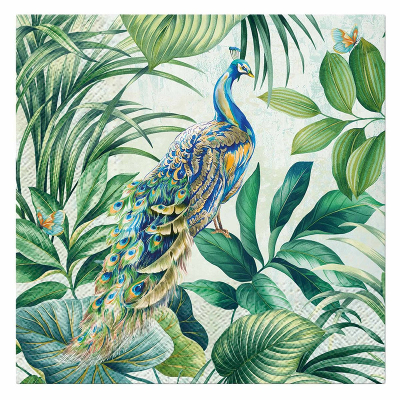 SERV. X20 PAPIER PAON MAJESTUEUX 33X33CM