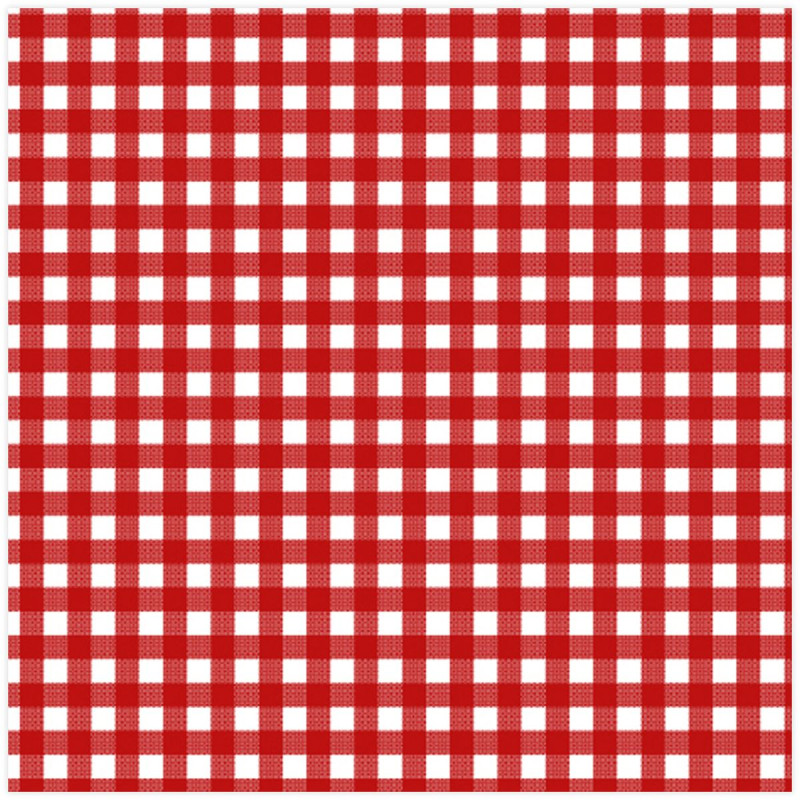 SERV. X20 EN PAPIER VICHY ROUGES 33X33CM
