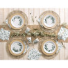 Lot de 10 Assiettes en Carton 'Eucalyptus' - Diamètre 18 cm Lot de 10 Assiettes en Carton 'Eucalyptus' - Diamètre 18 cm