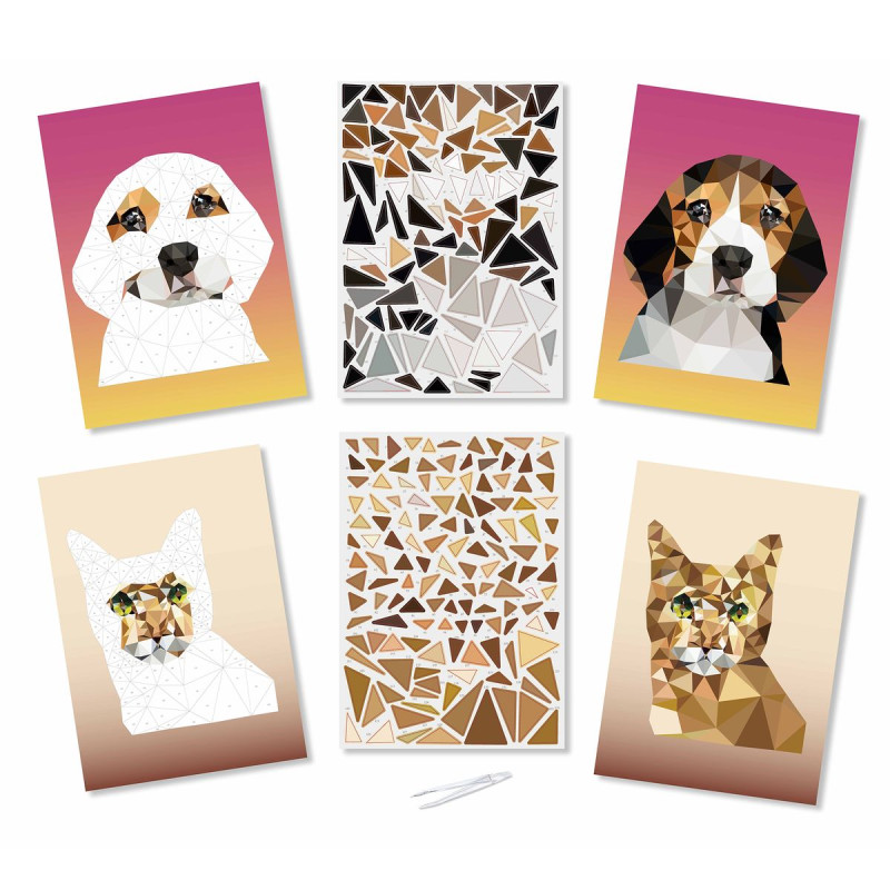 Tableaux stickers numéro X2 A4 chien/cha Tableaux stickers numéro X2 A4 chien/cha