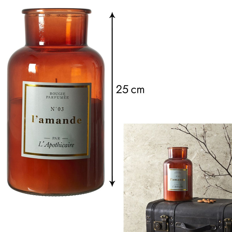 BOUGIE PARFUMEE AMANDE APO CHIC H25.5CM
