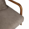 Fauteuil de Salon en Velours Côtelé 'Scott' - Taupe Fauteuil de Salon en Velours Côtelé 'Scott' - Taupe