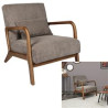 Fauteuil de Salon en Velours Côtelé 'Scott' - Taupe Fauteuil de Salon en Velours Côtelé 'Scott' - Taupe