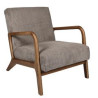 Fauteuil de Salon en Velours Côtelé 'Scott' - Taupe
