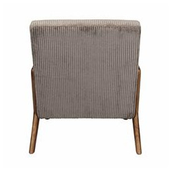 Fauteuil de Salon en Velours Côtelé 'Scott' - Taupe