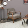 Fauteuil de Salon en Velours Côtelé 'Scott' - Taupe Fauteuil de Salon en Velours Côtelé 'Scott' - Taupe