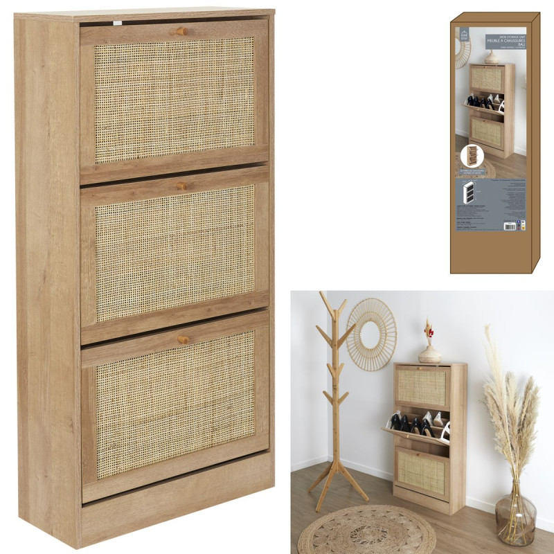 MEUBLE A CHAUSSURE BALI 3 PORTES L60XP2