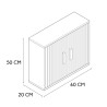 ARMOIRE MURALE KLAUS L60XH50XP20CM
