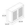 ARMOIRE MURALE BALI L60XH50XP20CM