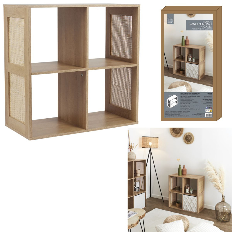 RANGEMENT MODUL 4 CASES BALI 66X66XP32CM