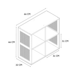 RANGEMENT MODUL 4 CASES BALI 66X66XP32CM