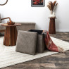 POUF PLIABLE COTELE SCOTT TAUPE 38X38X38
