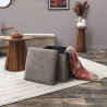 POUF PLIABLE COTELE SCOTT TAUPE 38X38X38 POUF PLIABLE COTELE SCOTT TAUPE 38X38X38