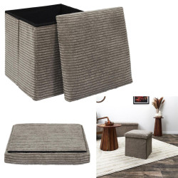 POUF PLIABLE COTELE SCOTT TAUPE 38X38X38