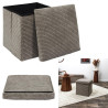 POUF PLIABLE COTELE SCOTT TAUPE 38X38X38