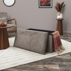 COFFRE BANC PLIABLE COTELE SCOTT TAUPE L