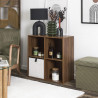 Étagère de Rangement 'Tiffany' 4 Cases - Bois Foncé Étagère de Rangement 'Tiffany' 4 Cases - Bois Foncé
