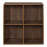Étagère de Rangement 'Tiffany' 4 Cases - Bois Foncé Étagère de Rangement 'Tiffany' 4 Cases - Bois Foncé