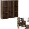 Étagère de Rangement 'Tiffany' 9 Cases - Bois Foncé