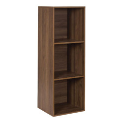 Étagère de Rangement Modulable 'Tiffany' 3 Cases - Bois Foncé