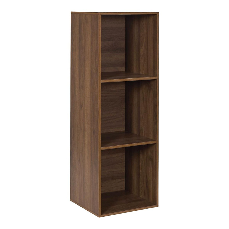 Étagère de Rangement Modulable 'Tiffany' 3 Cases - Bois Foncé Étagère de Rangement Modulable 'Tiffany' 3 Cases - Bois Foncé