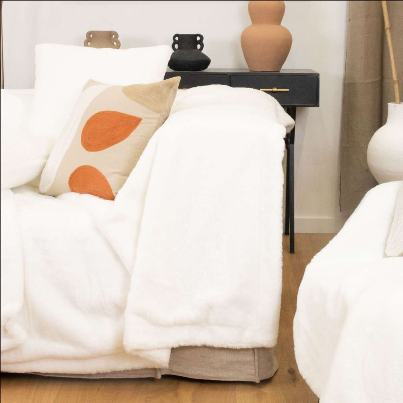 PLAID 170X250 DELICATESSE ECRU