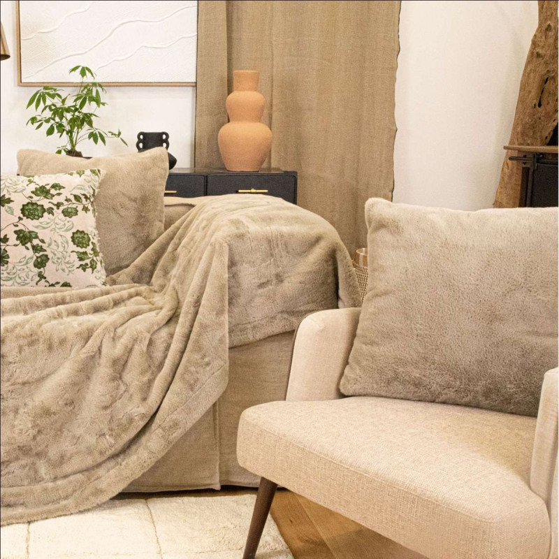 PLAID 170X250 DELICATESSE NATURAL