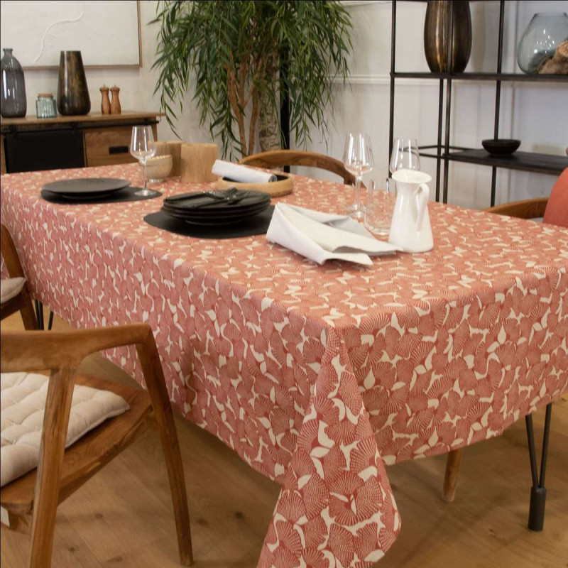 NAPPE GINKGO BRIQUE 200X150 ENDUITE