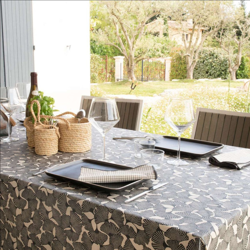 NAPPE GINKGO CAVIAR 200X150 ENDUITE