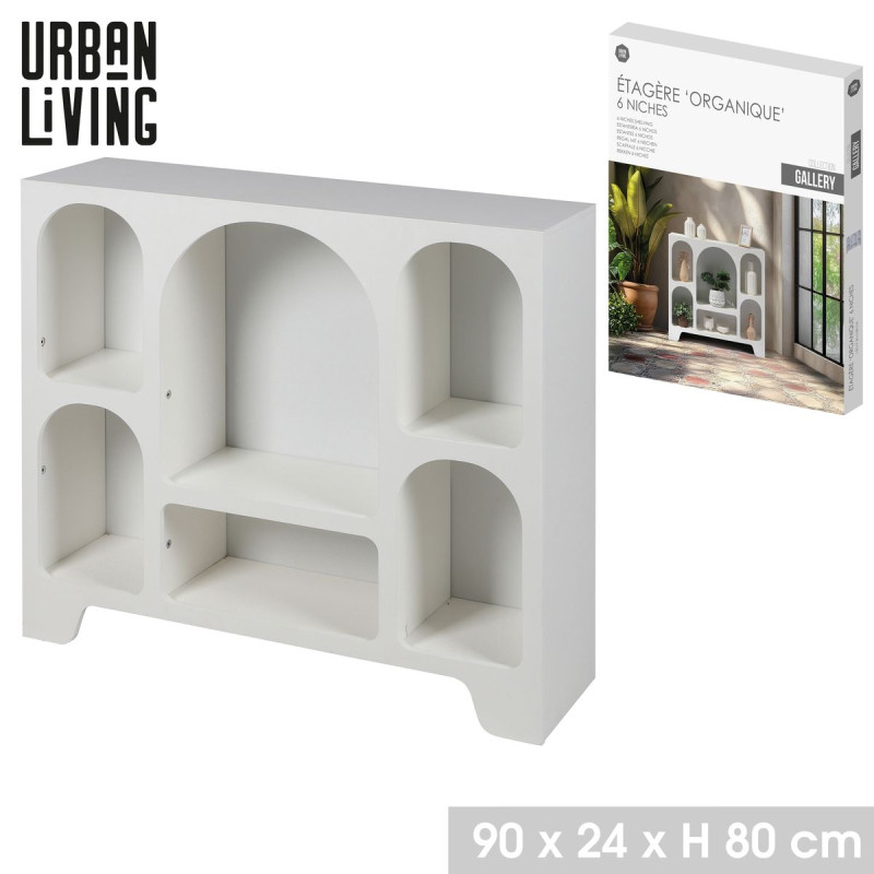 ETAGERE 6 NICHES "GALLERY" 90X24XH80CM