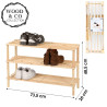 ETAGERE RANGE CHAUSSURES 3 NIVEAUX 73X26