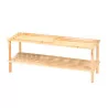 Étagère Range-Chaussures en Bois de Pin - 2 Niveaux - 74x26x30cm Étagère Range-Chaussures en Bois de Pin - 2 Niveaux - 74x26x30cm