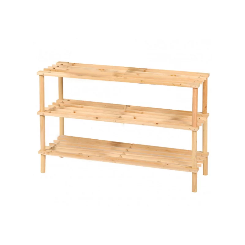 Étagère Range-Chaussures en Bois - 3 Niveaux - 73,5x26x48,5cm Étagère Range-Chaussures en Bois - 3 Niveaux - 73,5x26x48,5cm