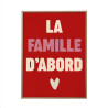 TOILE TUFTEE "LA FAMILLE D ABORD"