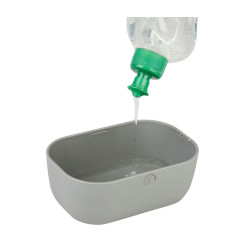 Distributeur de Savon et Porte-Éponge - Plastique Gris-Vert