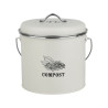 Boîte à Compost de Cuisine en Fer - 3.2 L - Beige