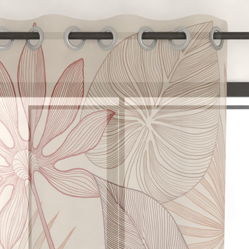 VOILE MAYOTTE 135X250 terra ecru gris